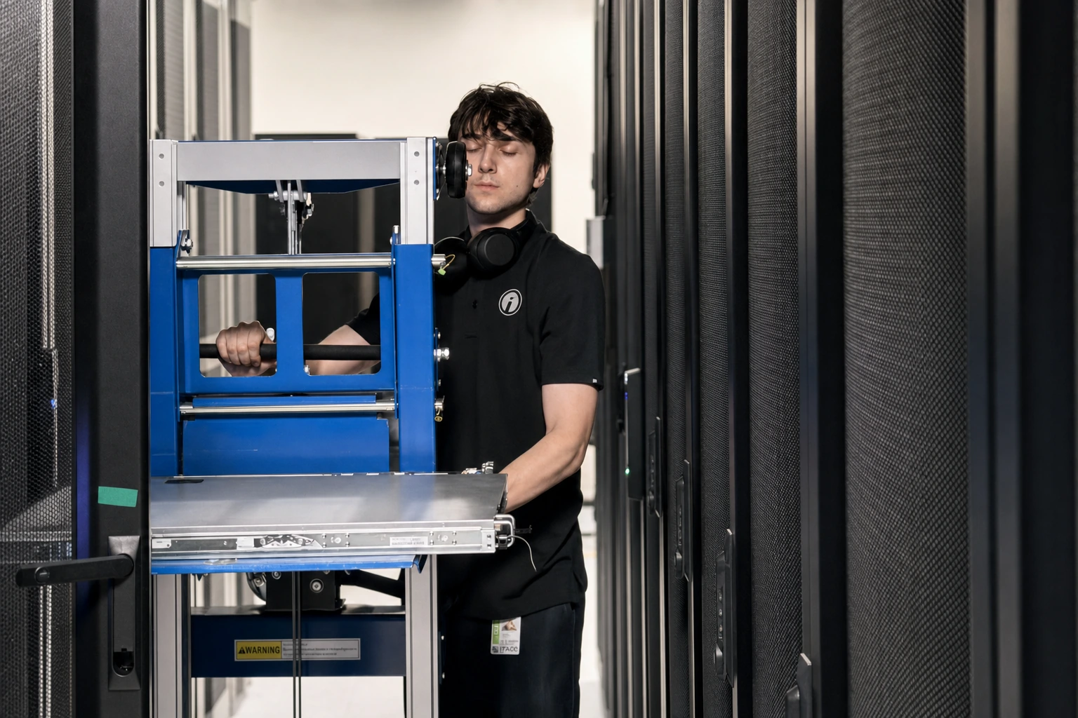 Opus Interactive engineers at work in a Tier III+ data hall.